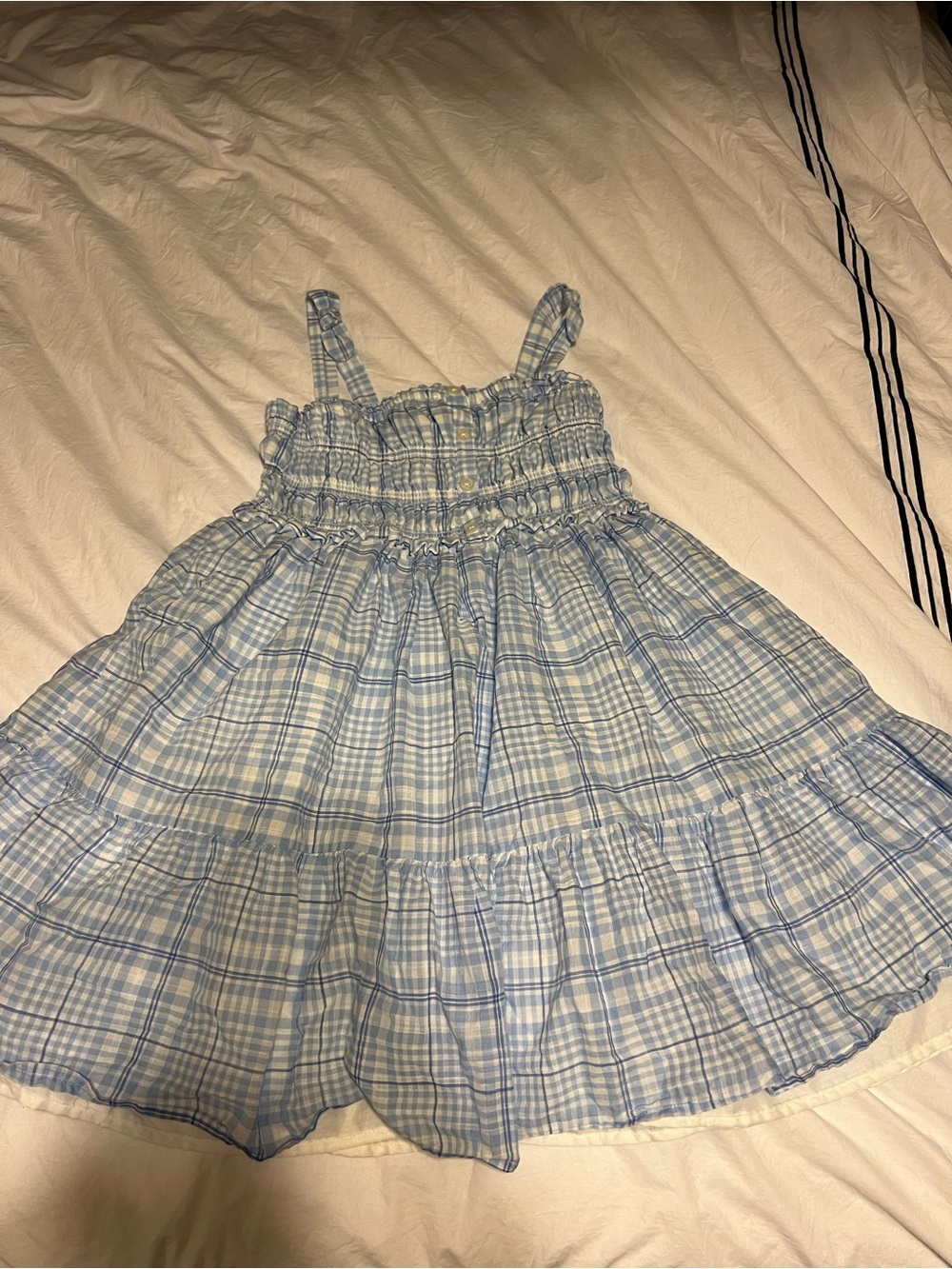 Blue plaid dress